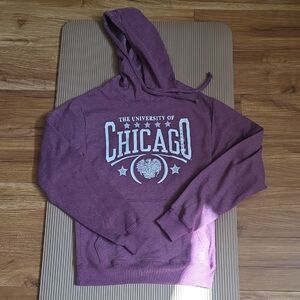 NWT League Womens Crewneck Hoodie - Purple Chicago Graphic